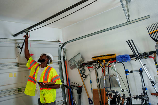 Professional Garage Door Panel Replacement technician working in Running Springs, CA